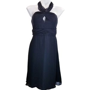 COPY - WHBM Halter Neck Cut Out Chiffon Mini Dress 8